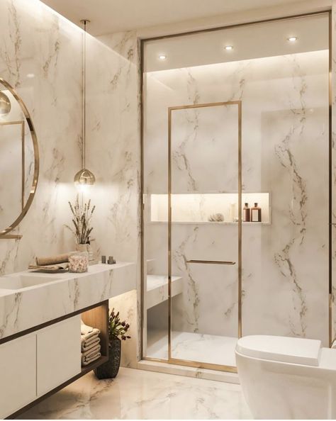 Bilik Air, Bathroom Design Small Modern, Bathroom Decor Luxury, Washroom Design, تصميم للمنزل العصري, Bathroom Design Decor, Bathroom Inspiration Decor, Bathroom Design Luxury, Elegant Bathroom