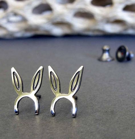 Rabbit Ears Headband, Bob's Burgers, Ears Headband, Rabbit Ears, Bunny Ears, Ear Headbands, Bunny Ear, Cuff Earrings, Sterling Silver Studs