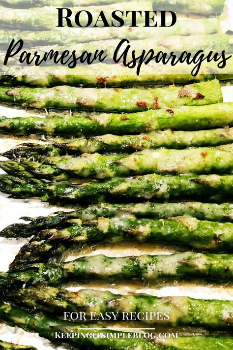 A delicious and simple roasted asparagus recipe with garlic, Parmesan and salt. So delicious even the pickiest eaters will love it. Roasted Asparagus Recipes, Garlic Parmesan Asparagus, Garlic Roasted Asparagus, Roast Asparagus, Roasted Asparagus Recipe, Asparagus Side, Asparagus Side Dish, Garlic Asparagus, Asparagus Recipes Roasted