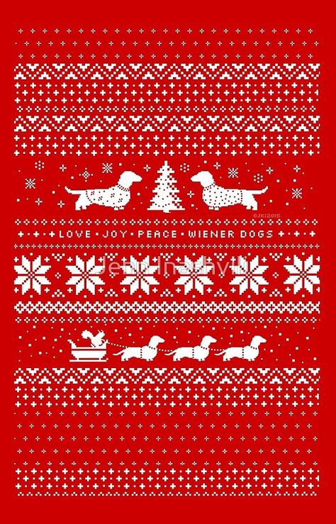 Dachshunds Christmas Sweater Pattern Seasonal Wallpaper, Socks Illustration, Christmas Sweater Pattern, Dachshund Clothes, Christmas Films, Dachshund Christmas, Weenie Dogs, Decoupage Art, Puppy Party