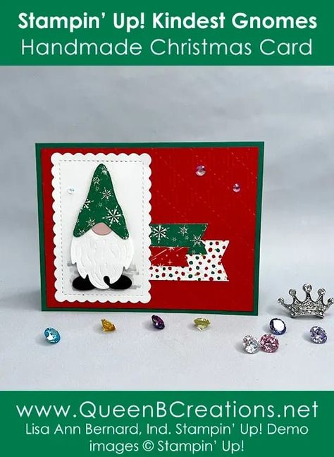 Stamp In Up Christmas Cards 2022, Gnome Cards Stamp Sets, Su Kindest Gnomes Christmas Cards, Christmas Card Gnomes, Gnome Thank You Cards, Handmade Gnome Christmas Cards, Christmas Cards With Gnomes, Kindest Gnomes Christmas Cards, Stampin Up Kindest Gnomes Christmas Cards