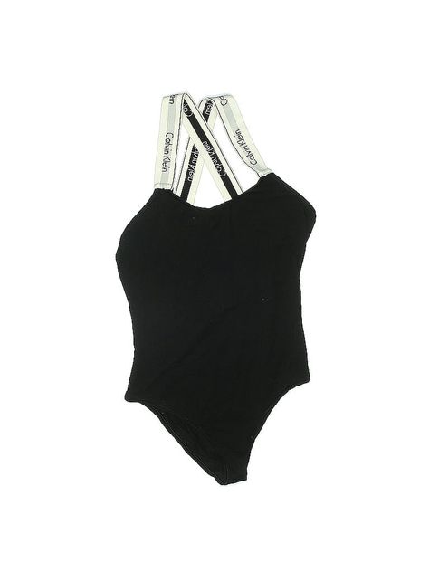 Calvin Klein Bodysuit Size: Medium Tops - used. 60% Cotton, 40% Modal | Calvin Klein Bodysuit: Black Tops - Size Medium Ck Calvin Klein, Bodysuit Black, Calvin Klein Black, Black Bodysuit, Calvin Klein, Women Handbags, Size Medium, Handbags, For Women