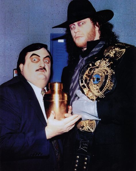 Undertaker wrestler | Paul Bearer s een here with The Undertaker on WWF (WWE) Paul Bearer, Wwf Superstars, Undertaker Wwe, The Undertaker, Wrestling Stars, Wwe Legends, Pro Wrestler, Wrestling Superstars, Wwe Champions