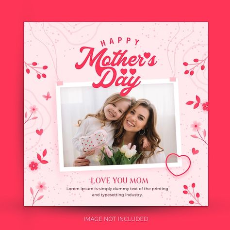 Flowers Social Media Design, Mothers Day Social Media Posts, Mothers Day Design Social Media, Ceres Juice, Mothers Day Social Media, Happy Mothers Day Design, Mothers Day Creative, Mother's Day Post, Canva Course