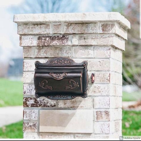 Elegant Wall Mounted Mailbox Large Letter Box Cast Aluminum Retro Antique Style About 6 To 7 Pounds New No Screws No Original Box Sale As Unused No Tags 17x11x5 Modern Mailbox Post, Fine Art Lighting, Art Lighting, Wall Mount Mailbox, Mounted Mailbox, Letter Box, Large Letters, Cast Aluminum, Galvanized Steel