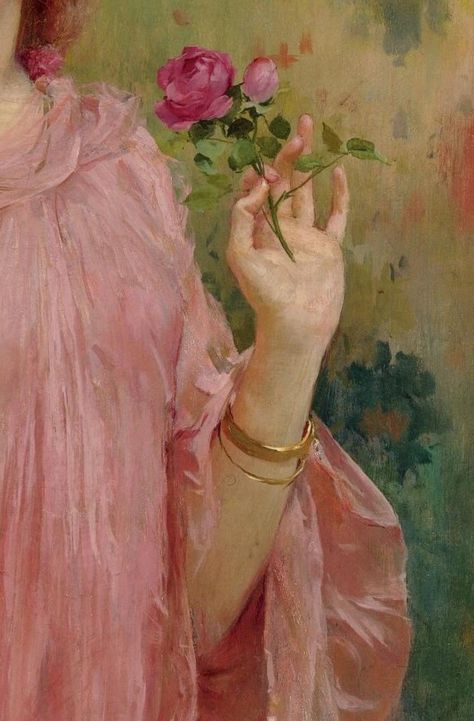 Holding A Rose, Spiritual Photos, Rennaissance Art, Old Paintings, Romantic Art, Ethereal Art, Old Art, A Rose, Face Art