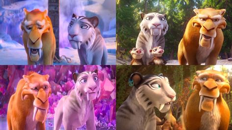 Diego And Shira Ice Age, Diego Ice Age, Ice Age 5, Ice Age 4, Ice Age Collision Course, Anthropomorphic Characters, Simba Lion, Anthro Art, Blue Sky Studios