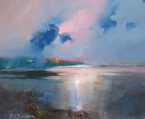 Peter Wileman Peter Wileman Paintings, Peter Wileman, Seascape Artwork, Acrylic Painting Inspiration, Impressionist Landscape, Impressionism Painting, Abstract Art Landscape, Paintings I Love, Abstract Landscape Painting