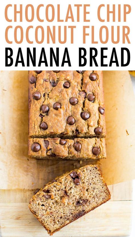 Paleo Banana Bread Coconut Flour, Low Carb Banana Bread Coconut Flour, Gluten Free Banana Bread Coconut Flour, Banana Bread With Coconut Flour, Bread With Coconut Flour, Banana Bread Low Carb, Banana Bread With Coconut, Coconut Flour Banana Bread, Healthy Breads