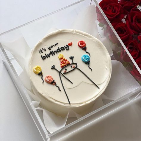 Simple Funny Birthday Cake, Simple Cake Designs For Boyfriend, Bf Birthday Cake Ideas, 26 Birthday Cake For Him, Funny Cakes For Men, Happy Birthday Bento Cake, Funny 30th Birthday Cake, Food To Share, Cakes Pretty