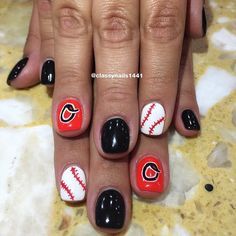 Fun Orioles nails! Baltimore Orioles Nails, Orioles Nails, Wacky Nails, Baseball Nail Designs, Baseball Nails, Orioles Baseball, Charm City, Twinkle Toes, Hair Nails