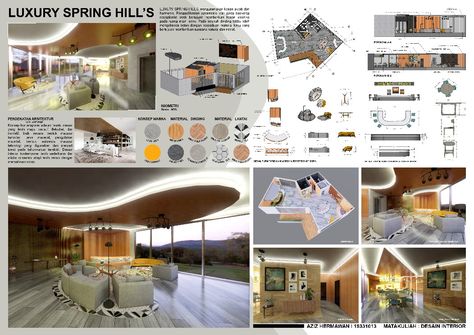 Interior Architecture Presentation, Interior Design Poster, Interior Design Presentation Boards, Interior Presentation, Interior Design Portfolio Layout, Interior Design Sketchbook, Architecture Design Presentation, Presentation Board Design, Interior Design Student