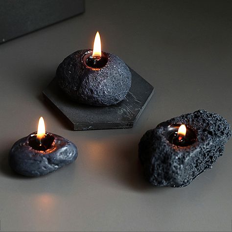 The look and smell of a meteorite, like a shooting star in the sky, has always been a powerful symbol of something mystical and rare. What better way to bring this idea into your home than with a set of Meteorite Scented Candles that are both beautiful and fragrant? These wax candles are made with a blend of oils that are specially designed to mimic the smell of space. They're perfect for anyone who wants to bring a little bit of the universe into their life. Candle wax material Comes in 4 size variations Sold individually Diy Candle Gift, Candle Making Materials, Cheeky Gifts, Diy Candles Scented, Stone Candles, Wholesale Candles, Candle Aesthetic, Candle Craft, Small Candles