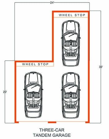 What is a Tandem Garage (Pros & Cons & Layout Designs) - Designing Idea 3 Car Tandem Garage Ideas, Garage Design Ideas, House Addition, Tandem Garage, Building A Garage, Addition Ideas, Garage Dimensions, Garage Makeover, 3 Car Garage