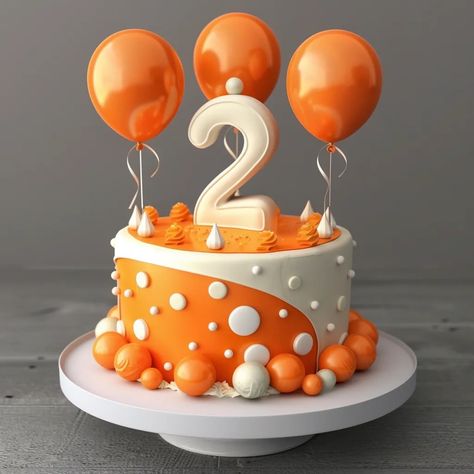 This is a picture of a birthday cake. The cake is orange and white ->> more details in ai-img-gen.com Birthday Cake With Balloons, Cake With Balloons, Orange Balls, White Birthday Cake, Polka Dot Cake, White Cake Stand, Dot Cake, Polka Dot Cakes, White Birthday Cakes