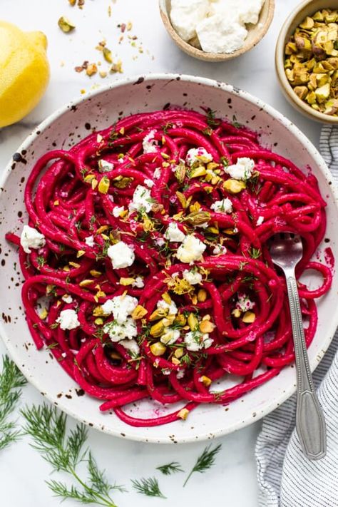 Did you know that beets make for a DELISH pasta sauce? This roasted beet pasta recipe is seriously out of this world. Roasted Beet Pasta, Beet Feta Pasta, Beet And Feta Pasta, Roasted Beet Pasta Sauce, Beet And Goat Cheese Pasta, Beets Pasta Sauce, Beet Sauce Pasta, Beetroot Pasta Recipe, Beet Pasta Salad