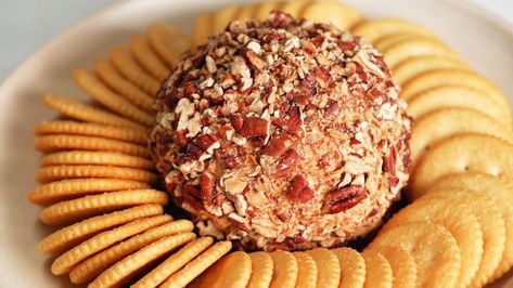 Ham And Cheese Ball Recipe, Feta Cheese Ball, Cheddar Cheese Ball Recipes, Bacon Ranch Cheeseball, Cheddar Cheese Ball, Cheese Ball Recipe, Holiday Cheese, Cheese Ball Recipes, Recipes Appetizers And Snacks