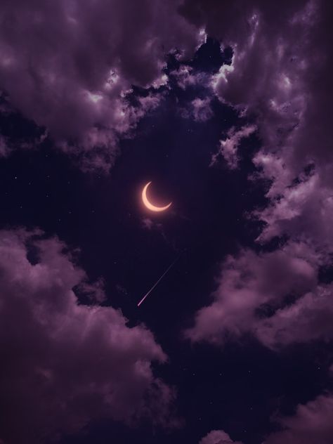 Photography, moon, moon photography, The Moon, Beautiful Sky, Moon and Clouds Lavender Night Aesthetic, Cloudy Sky With Moon, Aesthetic Picture Of Moon, Full Moon Color Palette, Moon Atheistic, Dream Aesthetic Purple, Midnight Core Aesthetic, Day Dream Aesthetic, Cloudy Moon Night Skies