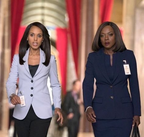 Kerry Washington / Viola Davis Htgawm Cast, Annalise Keating, Olivia Pope Style, Kerry Washington Style, Lawyer Fashion, Olivia Pope, Viola Davis, Professional Attire, Tv Characters