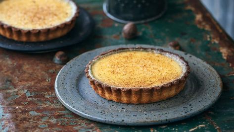 Vanilla Custard Tart, Custard Tarts, Almond Pastry, Sbs Food, Fortified Wine, Meat Pies, Custard Tart, Custard Recipes, Pastry Shells