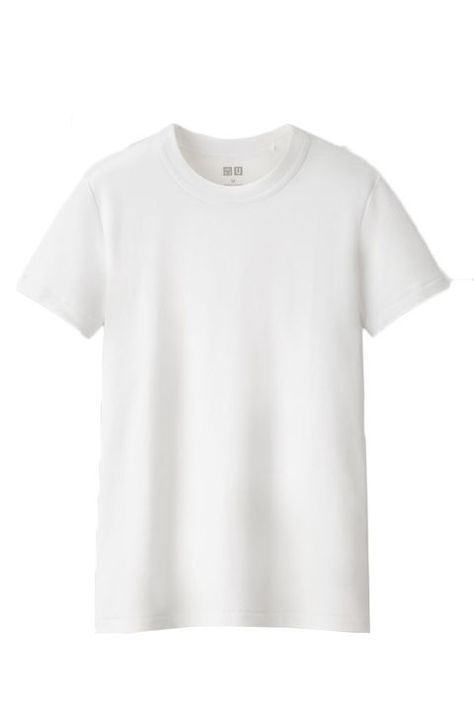 Women Uniqlo U Crew Neck Short Sleeved T-Shirt £9.90 Uniqlo U, Silk T Shirt, Perfect White Tee, Bias Cut Dress, White T Shirts, Slip Skirts, Matches Fashion, Low Rise Jeans, Evening Attire