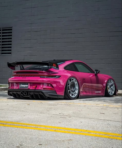 Magenta Porsche, Blue Porsche Gt3, Porsche Gt3 Rs Wallpapers, Rs Tattoo, Purple Porsche, Porsche Gtr, Techart Porsche, Aesthetic Porsche, Rs Quotes