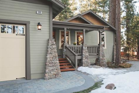 Inviting Home Exterior Color Ideas | HGTV Green House Color, Green House Exterior, Gray House Exterior, Exterior Color Palette, House Paint Color Combination, Exterior House Paint Color Combinations, Exterior House Color, Tudor Style Homes, Exterior Paint Color