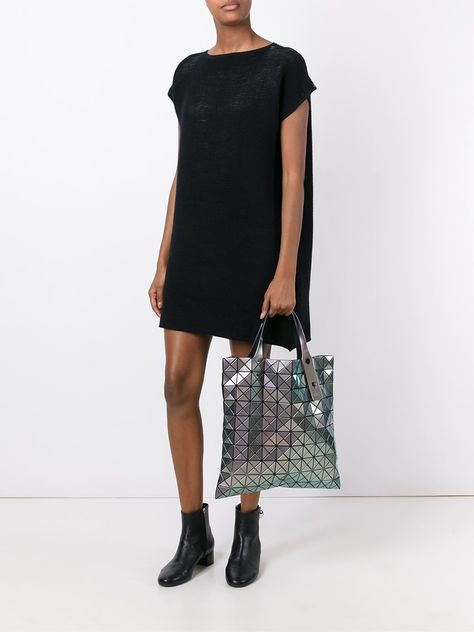 www.farfetch.com - Bao Bao Metallic Prism Tote | 39 x 39cm Bao Bao Bag, Japan Bag, Bao Bao Issey Miyake, Bao Bao, Issey Miyake, Tshirt Dress, Balenciaga, Saint Laurent, Shirt Dress