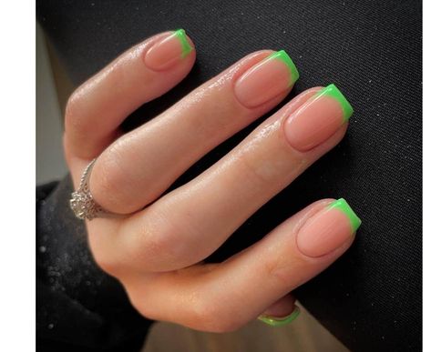 Lime Green French Tip, Lime Green French Tip Nails, St Patricks Nail Designs, Green French Tip Nails, Green French Tip, Saint Patrick Nail, Lime Green Nails, St Patricks Day Nails, Zebra Nails