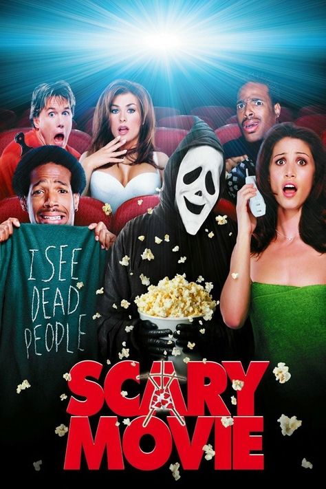 Scary Movie (2000) Scary Movie 2000, Scary Movie 1, Scary Movies To Watch, Scary Movie 3, Tam Film, Full Mon, Shannon Elizabeth, Regina Hall, Marlon Wayans