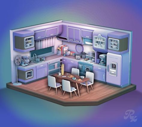 Sims 4 Pastel House, Sims 4 Game Room Cc, Sims 4 Basemental Mod, Sims Kitchen, Sims Design, Sims Rooms, Sims 4 Kitchen, Pastel Kitchen, Cc Sims4