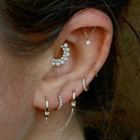 Daith Curated Ear, Maria Tash Curated Ear, Curated Ear, Speak To Me, Maria Tash, Daith Piercing, Body Piercings, Jewellery Ideas, Ear Candy