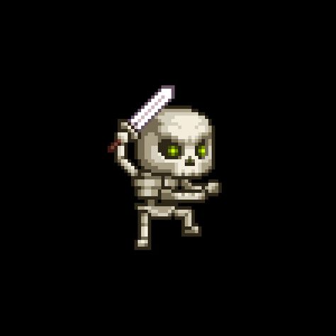 Pixel Skeleton, Skeleton Pixel Art, Pixel Widgets, Roguelike Game, Pixel Monster, Monster Skeleton, Pixel Character, Game Level Design, Skeleton Warrior