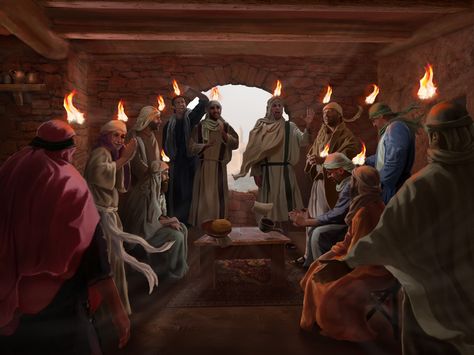 How Did the Book of Mormon Help the Early Saints Understand Spiritual Gifts? Pentecost Day, Christian Background Images, Book Of Acts, Christian Illustration, Church Backgrounds, Bible Images, Bible Illustrations, Bible Coloring Pages, Bible Characters