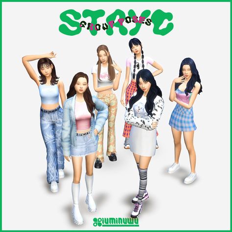 Sims 4 6 People Pose, Sims Group Poses, Ts4 Group Poses, Sims 4 Kpop Poses, Sims 4 Group Poses, Ts4 Poses, Sims 4 Cheats, 4 Poses, Pelo Sims