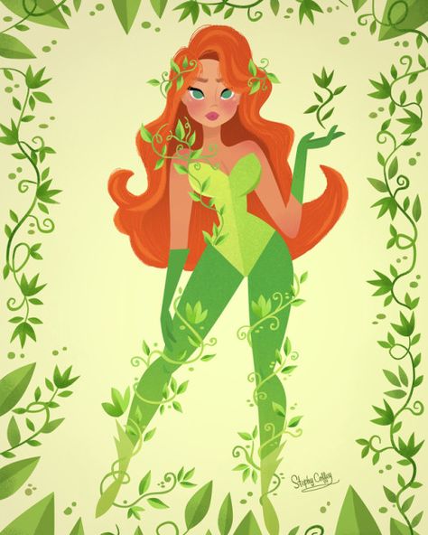 The Art of Stephy Coffey Poison Ivy Quotes, Poison Ivy Plant, Poison Ivy Cartoon, Poison Ivy Character, Poison Ivy Plants, Poison Ivy Comic, Adult Mickey Mouse Costume, Dc Poison Ivy, Pamela Isley