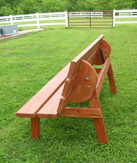 Convertible Bench/Table Construction Plans Table Construction, Half Table, Picnic Table Plans, Picnic Table Bench, Bench Design, Adirondack Furniture, Yard Furniture, Folding Picnic Table, Outside Furniture