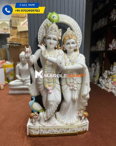 Radha Krishna Statue Marble - Marble Kraft is an exquisite sculpture of the divine couple Radha and Krishna, carved from premium marble. This beautifully detailed statue captures their eternal love and grace, with intricate designs and a smooth, polished finish. Perfect for worship, home décor, or gifting, it radiates peace, devotion, and spiritual charm. Marble Kraft ensures that each piece reflects both artistic mastery and the deep cultural significance of Radha Krishna’s divine bond. . . ... Divine Couple, Radha Krishna Statue, Radha And Krishna, Krishna Statue, Eternal Love, Intricate Designs, The Divine, Radha Krishna, Home Décor