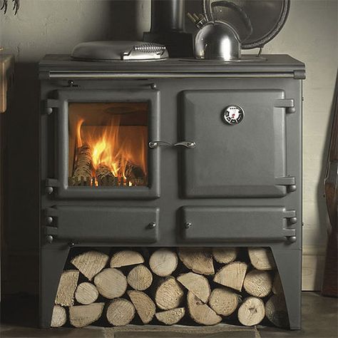 Wood-Burning Kitchen Stove | ESSE Ironheart | Heath Ashli | Flickr Best Wood Burning Stove, Wood Burning Cook Stove, Contemporary Fireplace Designs, Wood Burning Stoves, Wood Stove Cooking, Wall Mounted Heater, Wood Heater, Cooking Stove, Basement Design Ideas