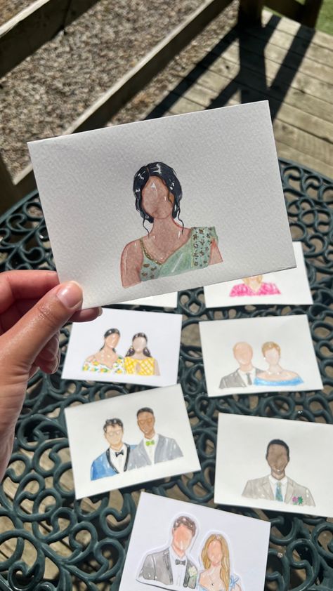 Unique creative artistic wedding idea, Watercolor Wedding Favors, Wedding Guest Portrait Painting, Live Guest Painting Wedding, Watercolor Guest Portraits, Guest Portrait Wedding, Wedding Artist Painting, Wedding Guest Portrait, Live Wedding Guest Portraits, Wedding Guest Portraits