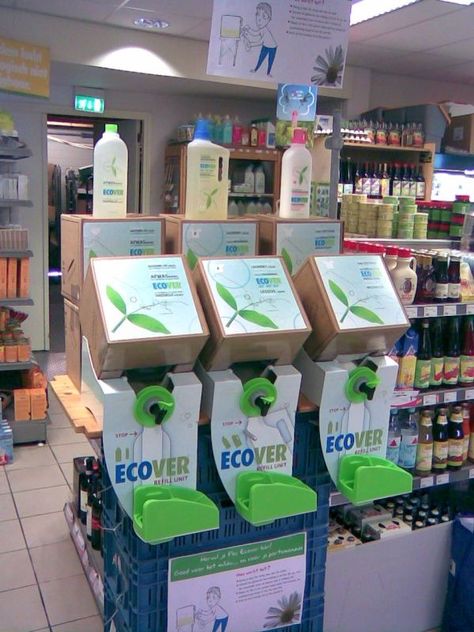 Refill Station Design, Refill Store, Refill Station, Bulk Store, Decor Inspiration Diy, Recycling Station, Zero Waste Store, Grocery Store Design, Eco Store