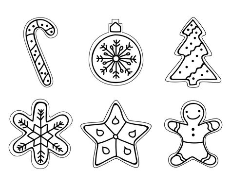 Christmas Cookies Coloring Pages, Christmas Cookie Coloring Pages, Cookie Coloring Pages, Christmas Ornaments Coloring Pages, Coloring Ornaments, Christmas Pictures To Draw, Ryan Sullivan, Coloring Page Christmas, Christmas Ornament Coloring Page