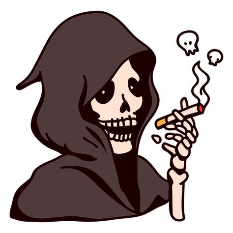 Grim reaper smoking a cigarette PNG Design Alcoholic Snapchat, Dortmund Wallpaper, Grim Reaper Drawing, Medicine Images, Reaper Drawing, Smoker Designs, Vector Illustration People, Cartoon Mouths, Stick Drawings