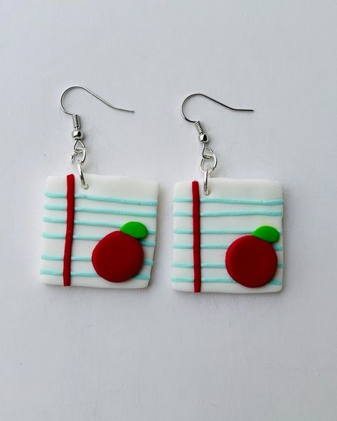 Hope all teachers are having a great summer! 🍎 #clay #polymer #polymerclay #handmade #crafts #earrings #handmadeearrings #clayearrings #polymerclayearrings #earrings #polymerclaycreations #art #polymerclayartist #handmadejewelry #polymerclayjewelry #clayart #smallbusiness #etsy #polymer #handmadewithlove #jewelry #shopsmall #etsyshop #miniature #statementearrings #artist #teachers #backtoschool Clay Polymer, Polymer Clay Creations, Polymer Clay Jewelry, Clay Art, Polymer Clay Earrings, Handmade Earrings, Clay Earrings, Handmade Crafts, Statement Earrings