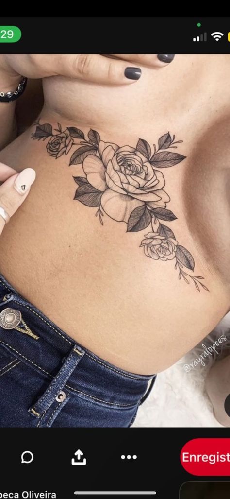 Sternum Rose Tattoo, Rose Sternum Tattoo, Sternum Tattoo, Tattoos