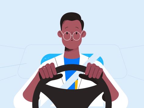 Driving Illustration, Drive Illustration, Vector Animation, Animation Ideas, Flat Design Illustration, Motion Design Video, Motion Graphics Inspiration, Motion Graphics Design, Motion Design Animation