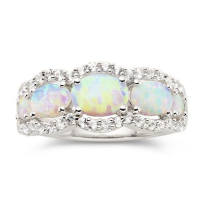 Pearl & Gemstone Jewelry - JCPenney $208 3rd anniversary  October 5th 2016 Opal Stone Ring, Wedding Ring Round, Opal Wedding Ring, 25 Anniversary, Opal Wedding, Wedding Rings Round, Opal Wedding Rings, Sapphire Band, Bride Jewelry