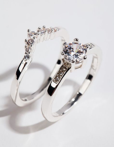 Cubic zirconia wedding rings