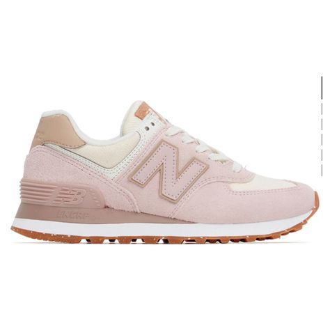 Low-Top Paneled Suede And Twill Sneakers In Pink. Lace-Up Closure Textile Lining Encap Midsole Treaded Rubber Sole Supplier Color: Pink Upper: Textile, Leather. Sole: Rubber. New Balance 574 Pink, Pink New Balance, Light Grey Leggings, Shoes Fall, Shoes New Balance, Wishlist 2024, Fall 24, New Balance 574, Birthday List