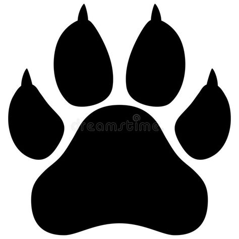 Wildcat paw print vector illustration royalty free illustration Lion Footprint, Fan Face Paint, Paw Print Silhouette, School Spirit Face Paint, Paw Logo, Lion Paw, Cat Paw Print, Event Logo, Free Illustration